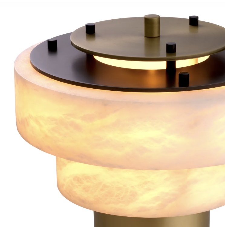 M179 Sold Spectacular Zereno - Alabaster and Brass - Art Deco - Image 5