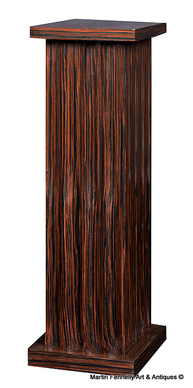 M078 Sold Superb Pair Macassar Ebony Wooden Columns - Image 2