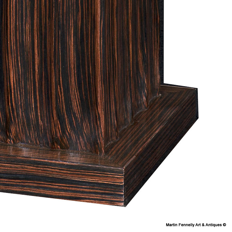 M078 Sold Superb Pair Macassar Ebony Wooden Columns - Image 3