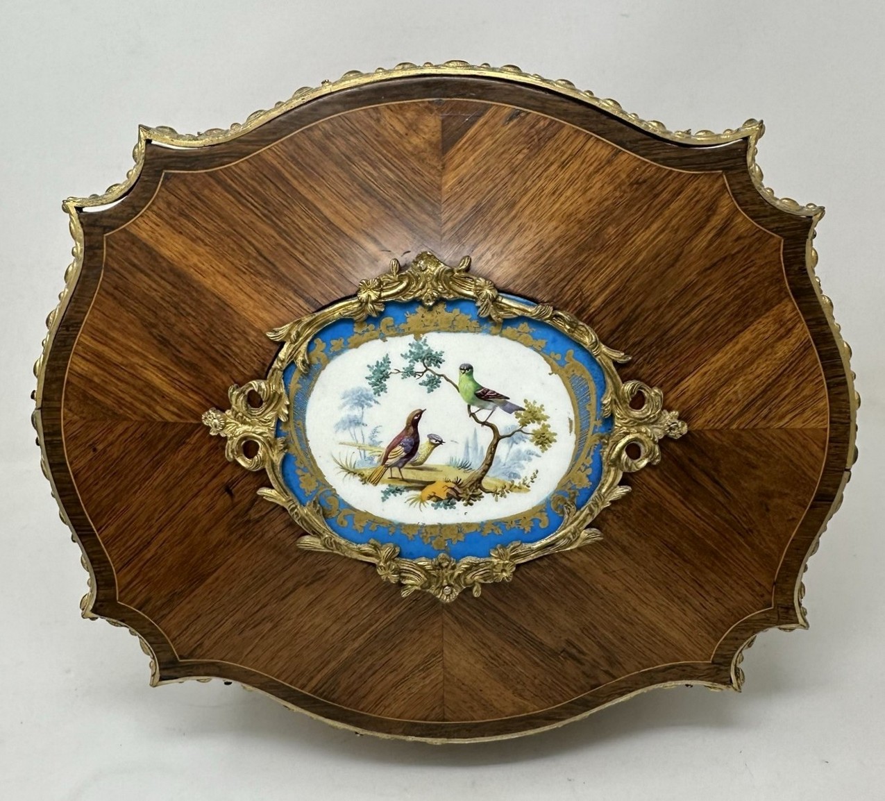086 Sold Antique French Ormolu Kingwood Sevres Casket Jewelry Box Attrib. Vervelle - Image 3