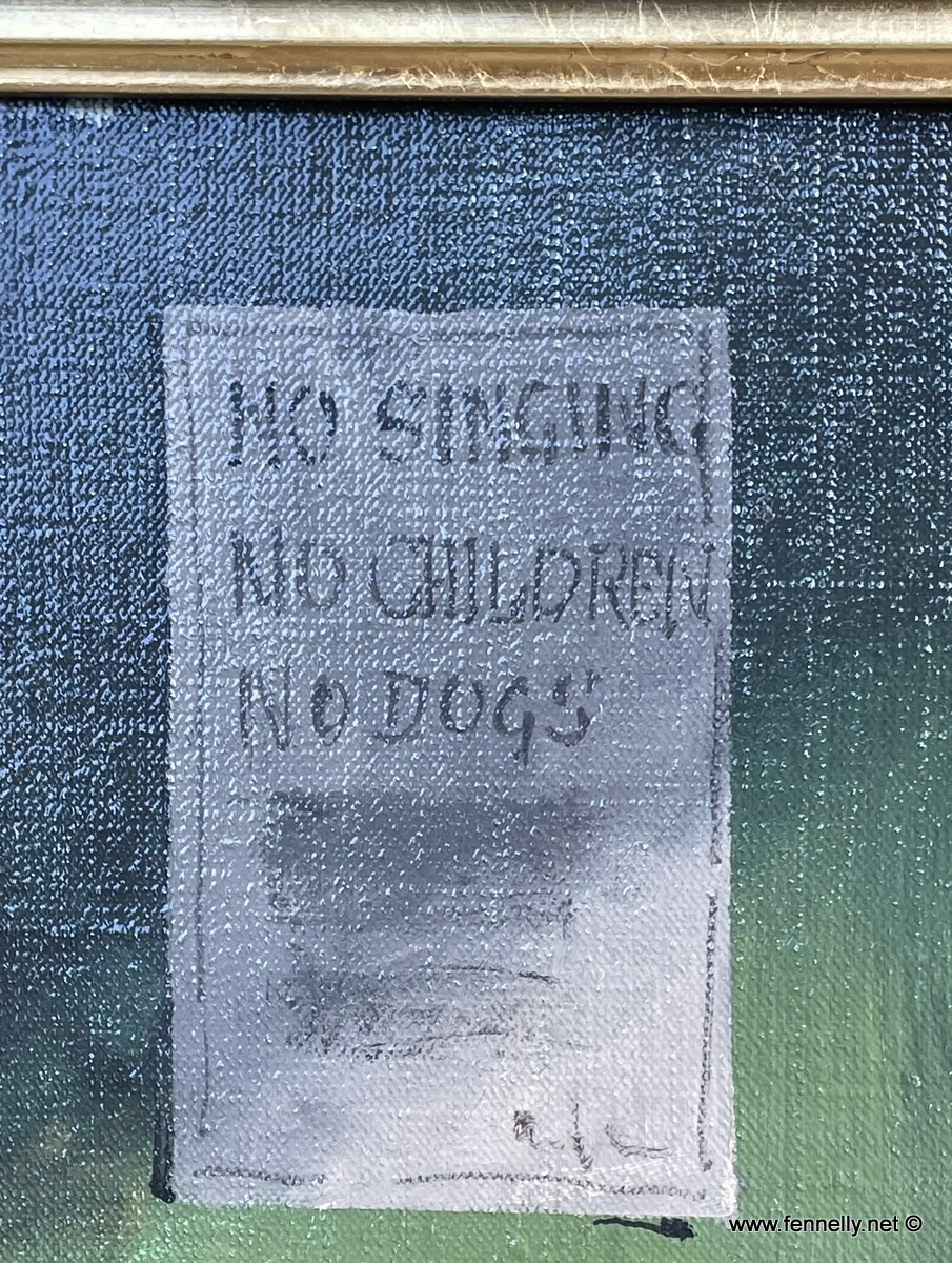 599 Sold Ted Jones - No Dogs Allowed - Circa 1992 - Image 6