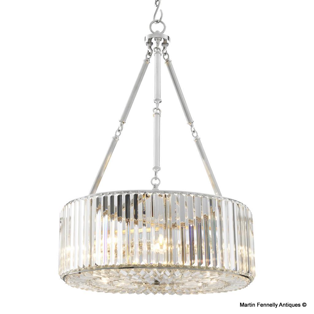 539A Sold The Infinity Chandelier - Art Deco Style - Nickel - Eichholtz