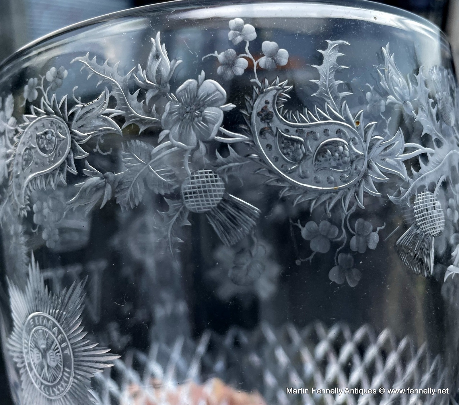 163 Very Rare Ceromonial Wine Glass - Queen Victoria Jubilee 1887 - Image 5