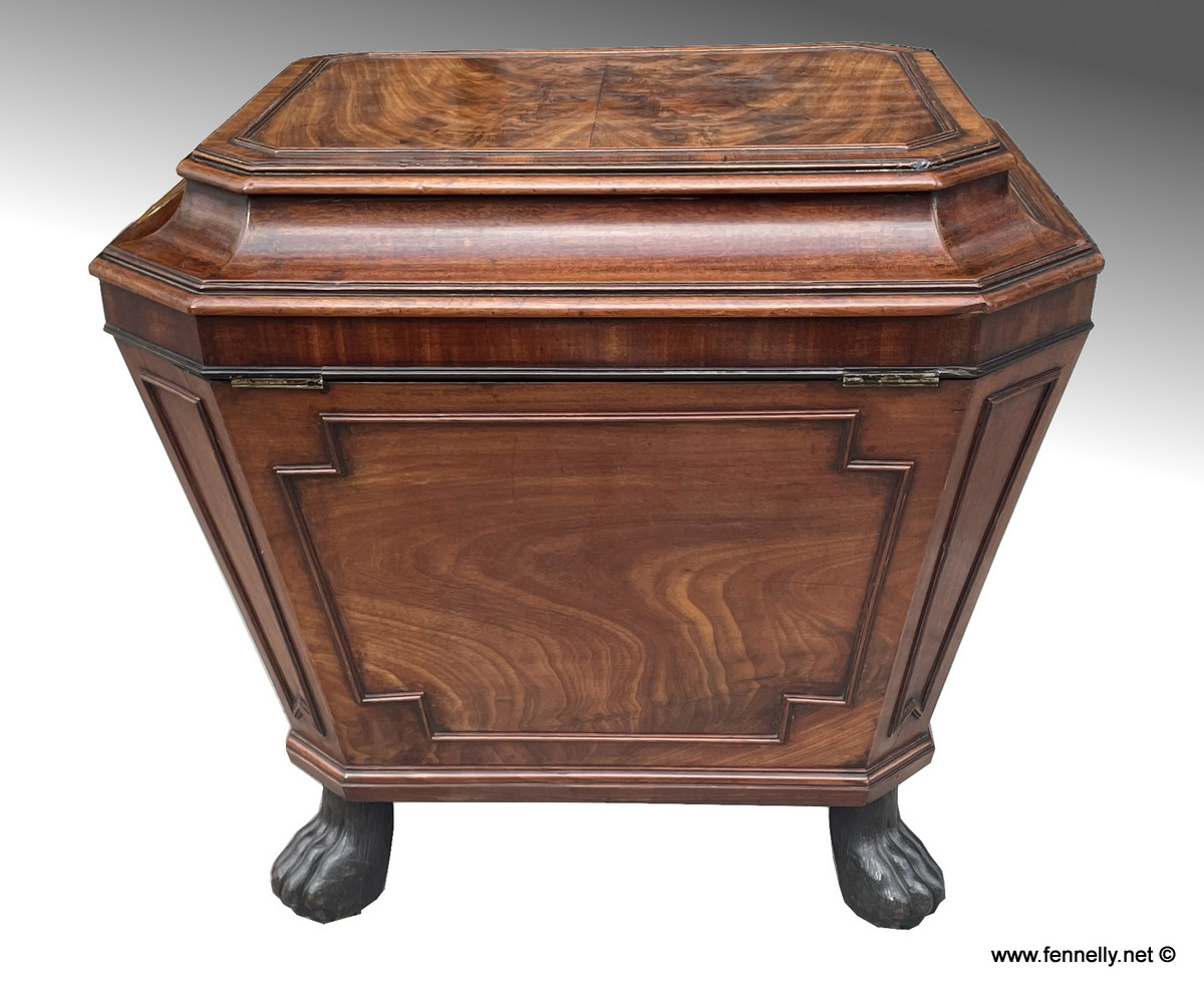 699 Superb Regency English Mahogany Cellarette Circa 1810 - Image 3