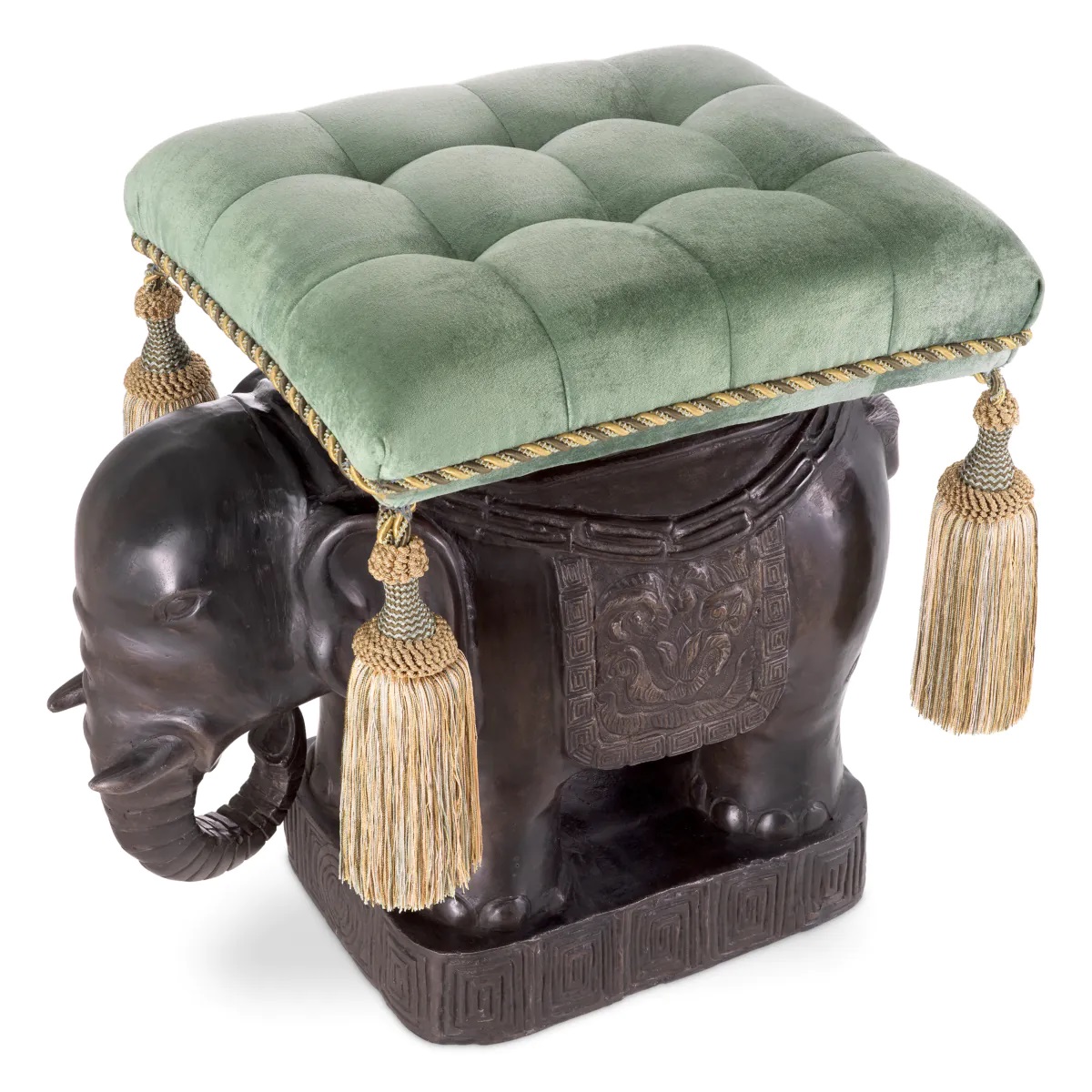 M195 Pair of Bronze Elephant Stools - Eichholtz Designed - Image 6