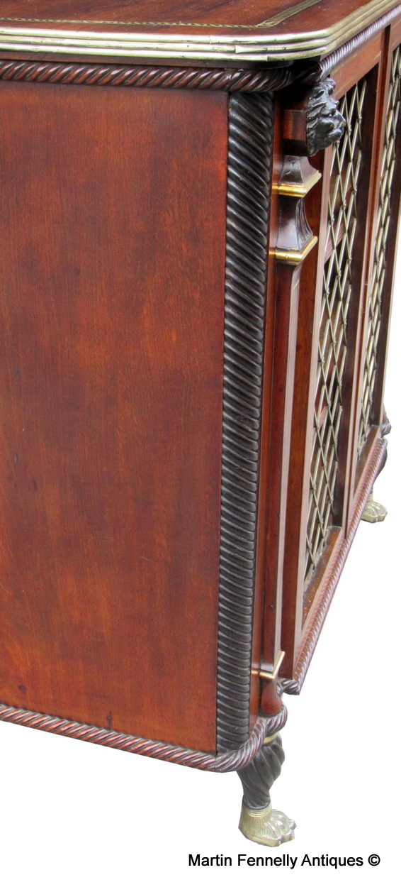 372 Sold Superb Irish Regency Cork Side Cabinet- Rosewood and Mahogany - Circa 1810 - Image 6