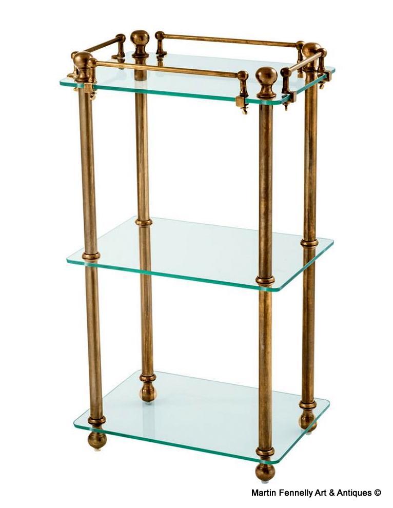 M046 Pair of Elegant Side Tables - Wonderful Design - Antique Brass - Image 2