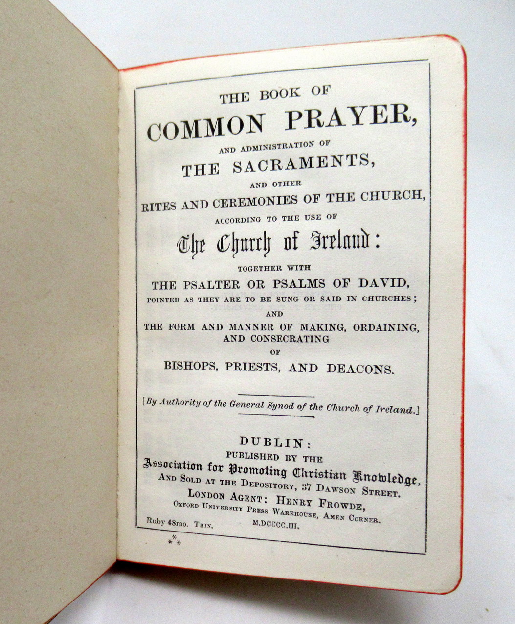 506 Sold Irish Church Hymnal Common Prayer Book Trinity College Dublin Queen Elizabeth I - Image 6