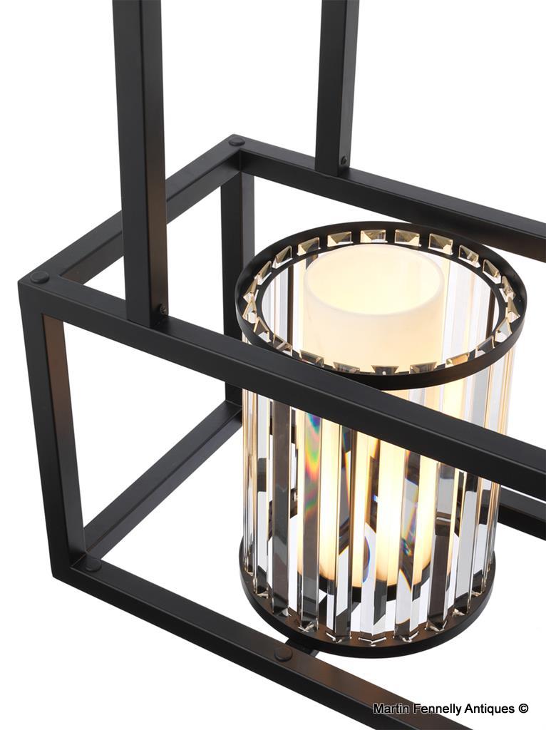 M007 Triple Light Lantern - Crystal and Patinated Bronze - Image 3