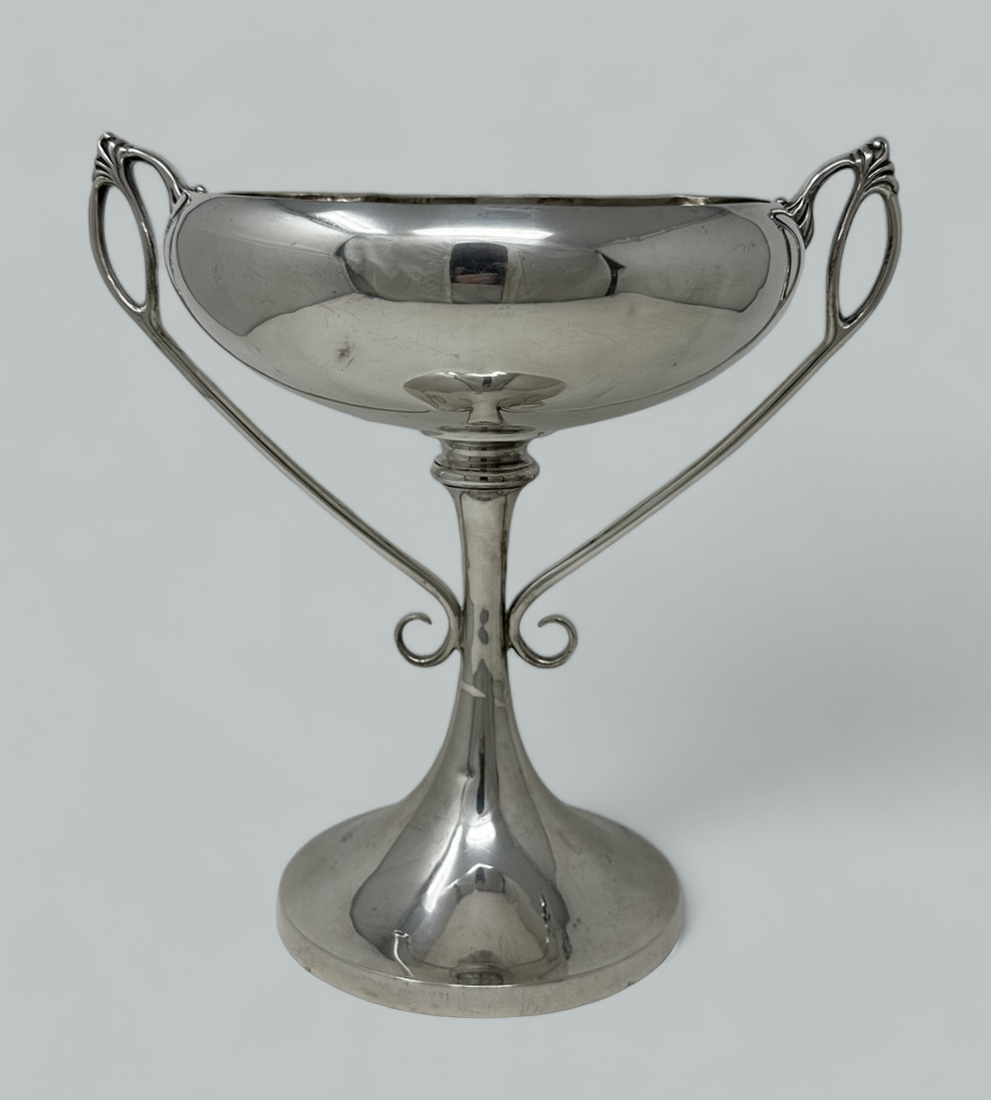 140 Antique Art Nouveau English Sterling Silver Sporting Trophy Cup Bowl Centerpiece - Image 3