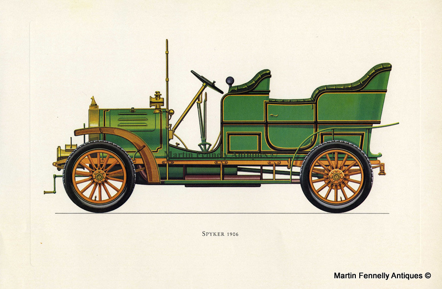 998 Set of Four Framed - Vintage Cars from Veteran and Vintage 1964 - Image 3