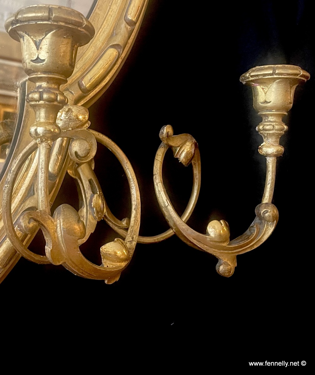 173 Stunning English Girandole Mirror - Victorian - Carved Wood - Image 5