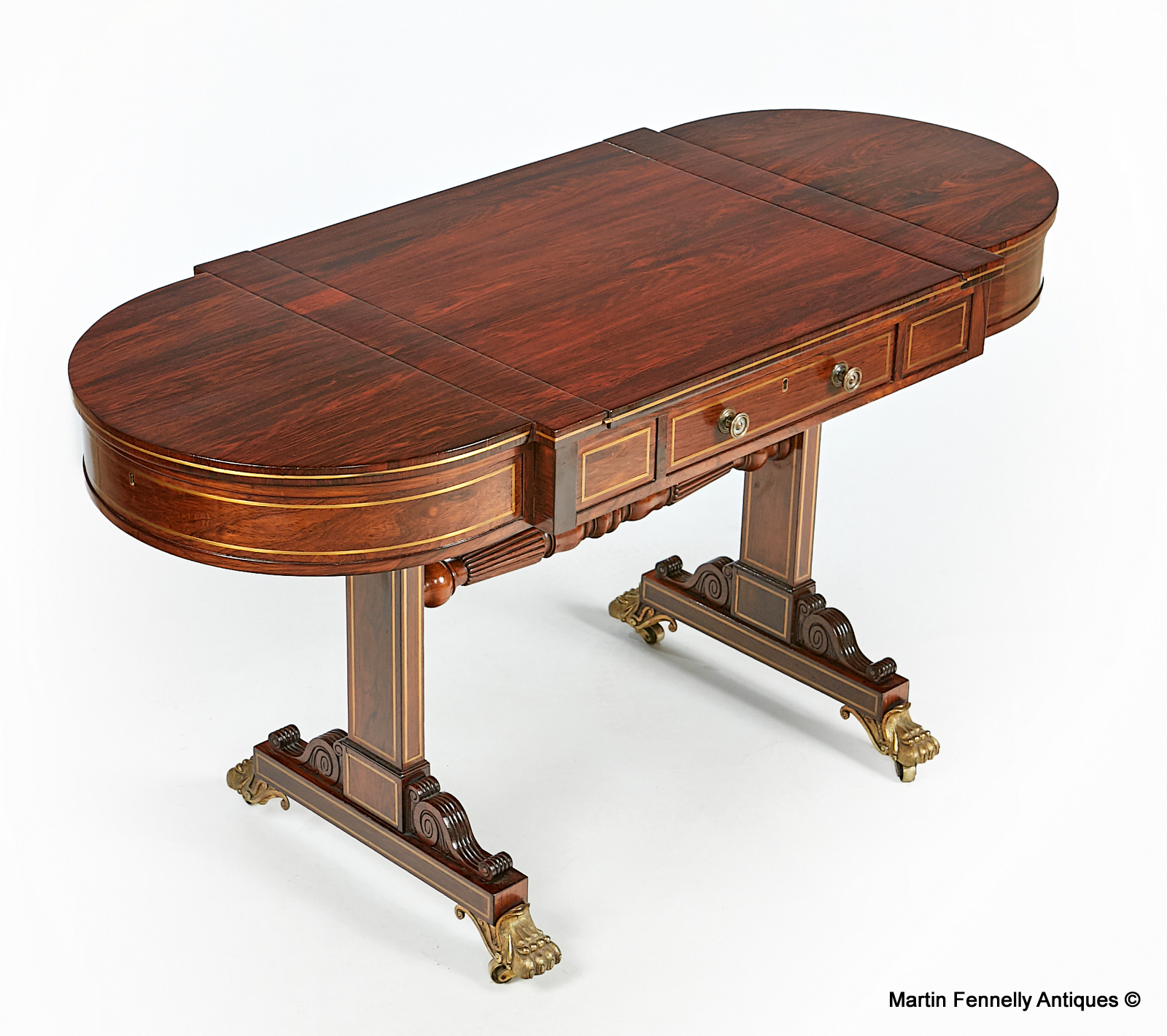 560 Sold Superb Regency Period Rosewood Games Table Attributed to Gillows of Lancaster