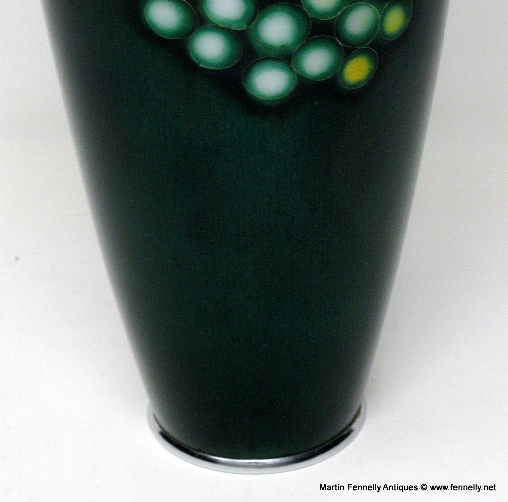 981 Sold Shōwa Period Cloisonné Enamel Beaker Vase by Ando - Nagoya Japan - Image 6
