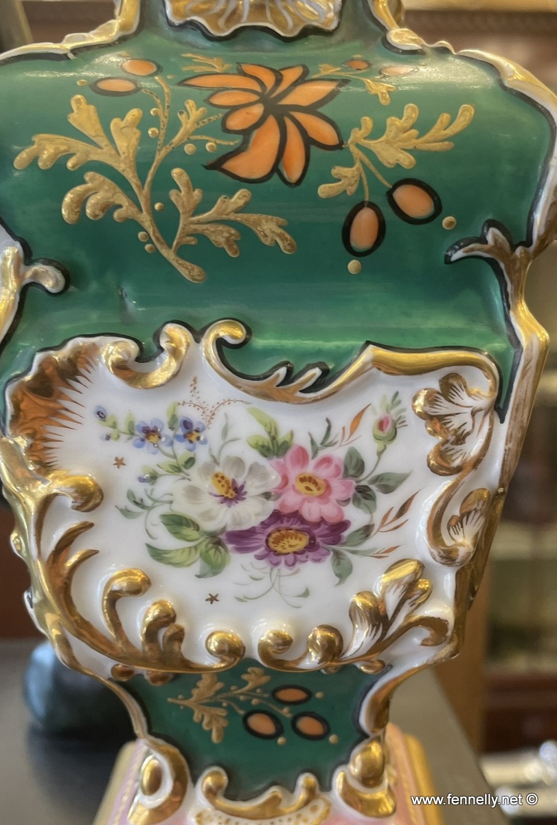 707 Sold Antique Pair French Porcelain Scent Perfume Bottles Jacob Petit Gilt - Image 5