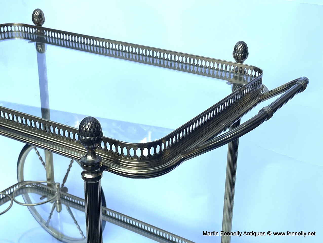 960 Sold Rare French Bar Cart - Circa 1950 - Maison Bagués - Image 7