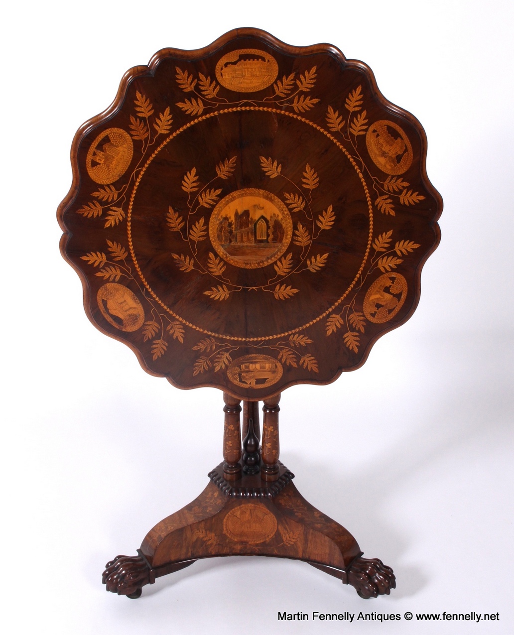 925 Sold Museum Quality Irish Killarney Antique Table Circa 1870