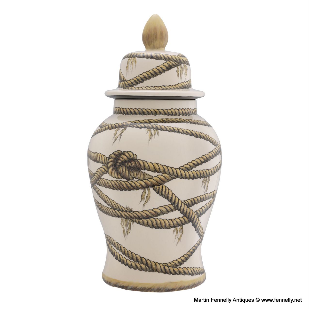 M133 Stunning Pair of Marine Themed Lidded Vases - Large - Image 4