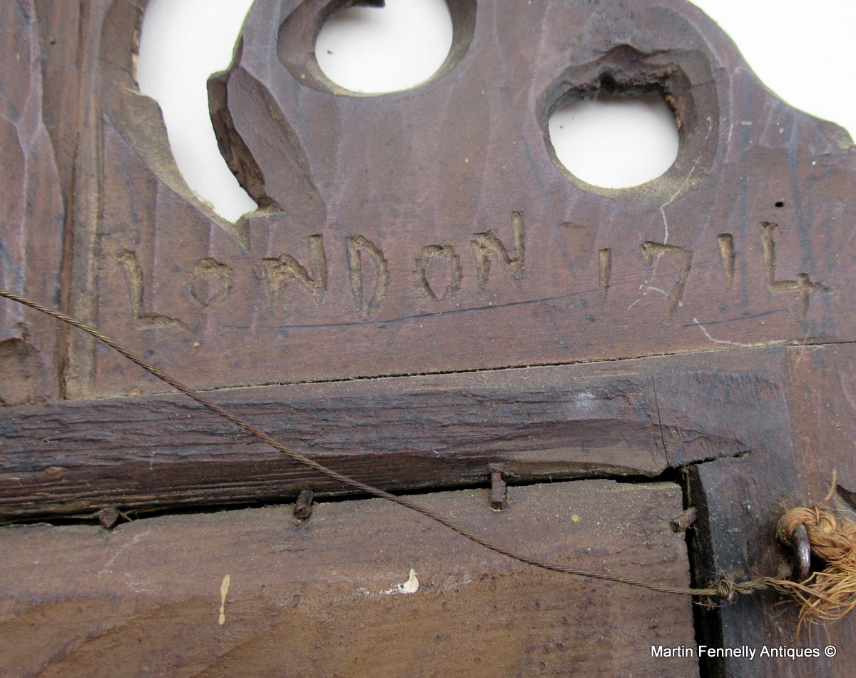 516 Sold Very Rare Queen Anne Walnut Mirror - Dated 1714 - London - Image 8