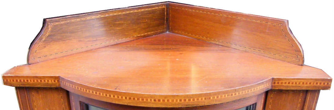 723 Edwardian Corner Mahogany Cabinet Circa 1900 - Image 5