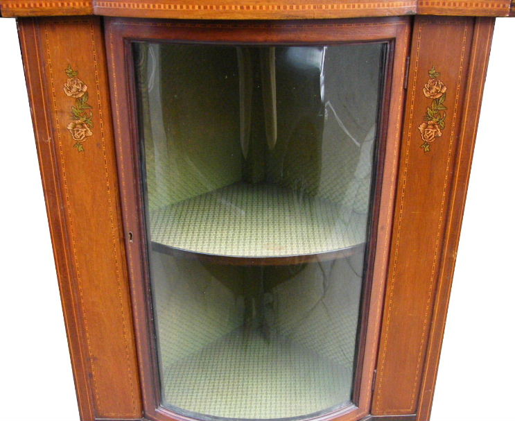 723 Edwardian Corner Mahogany Cabinet Circa 1900 - Image 6