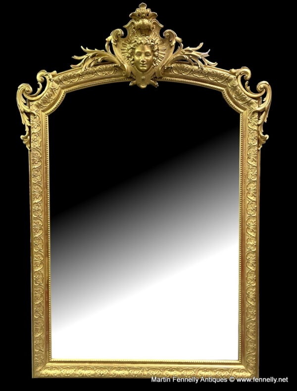 661 Sold Magnificent French Gilt Mirror - Circa 1880 - Sun King Detail