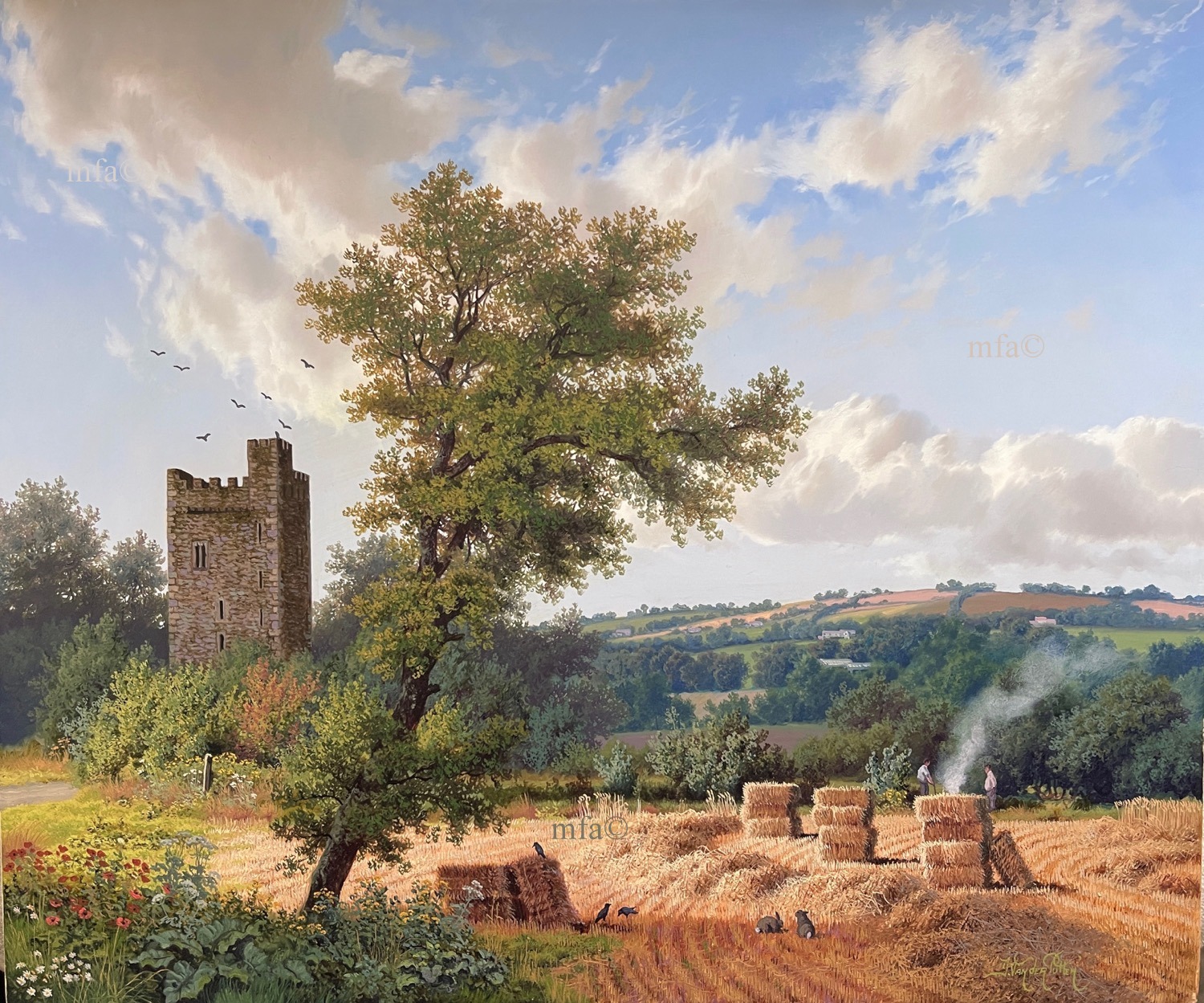 418 Sold Daniel Van der Putten - Glenquin Castle, Limerick - Oil Painting on Panel