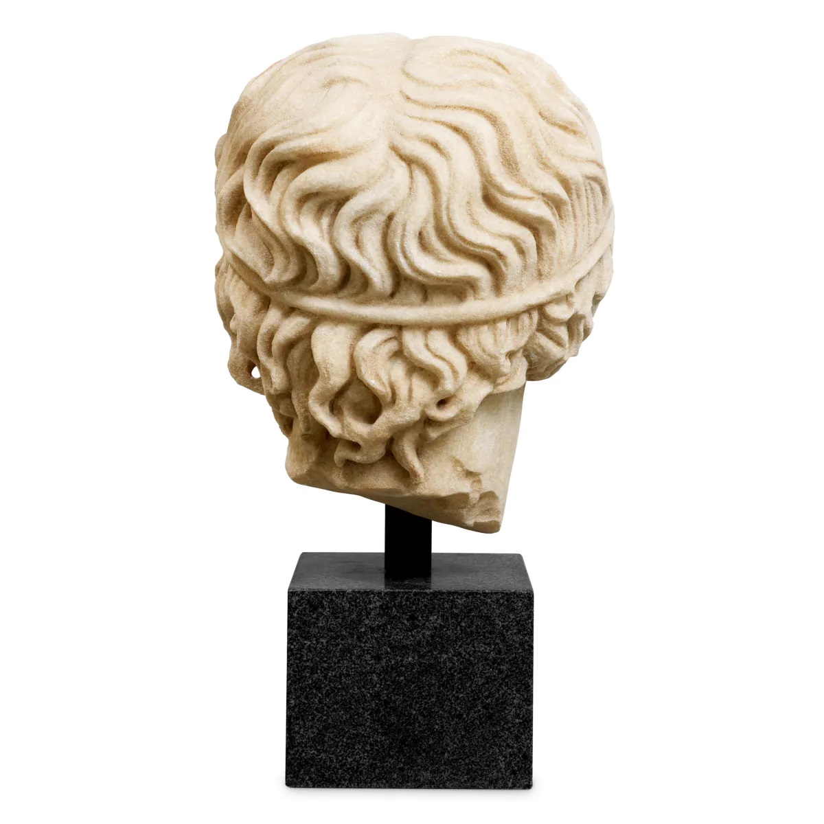 M108 Sold Marble Bust of Youth on Black Granite - Met-Eichholtz Collection - Image 4