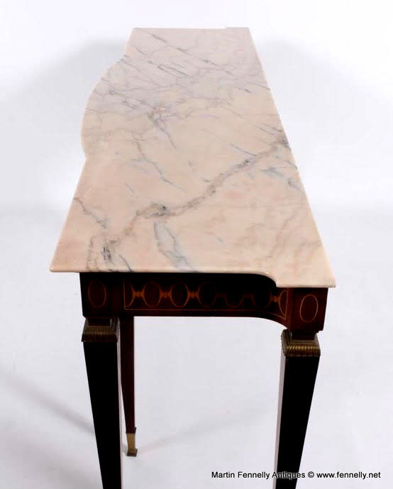 208 Sold Italian Marquetry Inlaid Marble Top Console Table by Paolo Buffa - Image 5