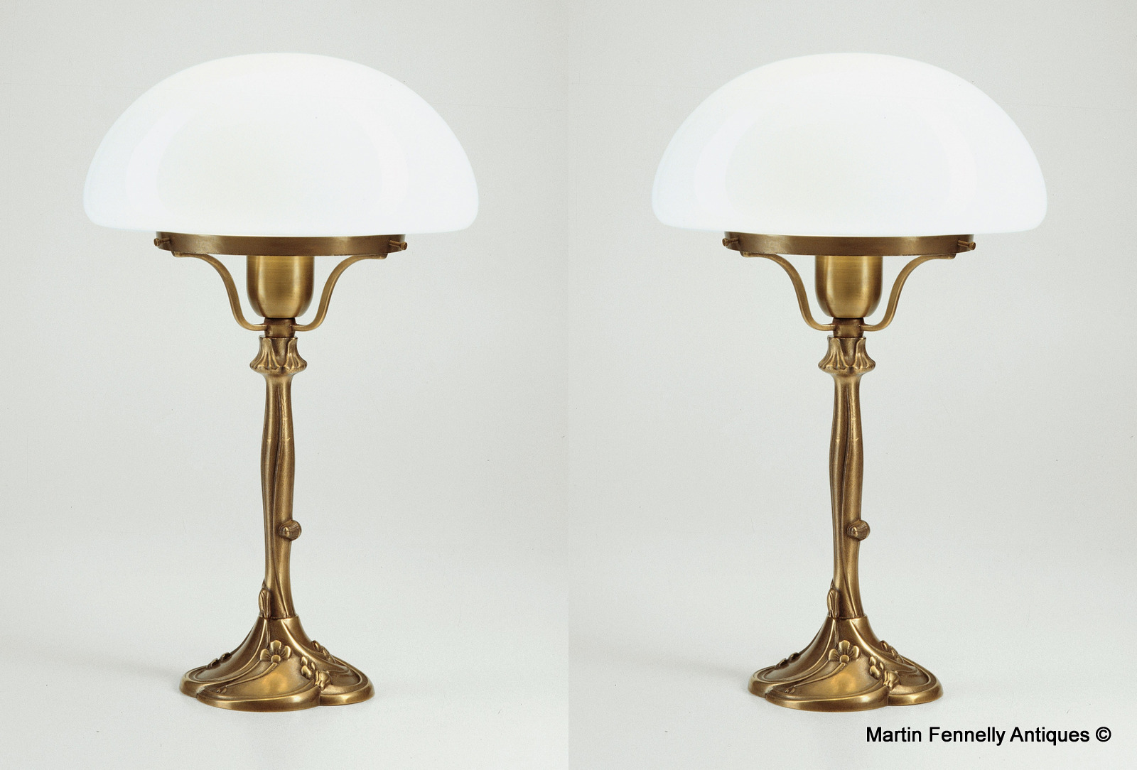 M044 Pair Art Nouveau Style - Column Lamps Superb Design