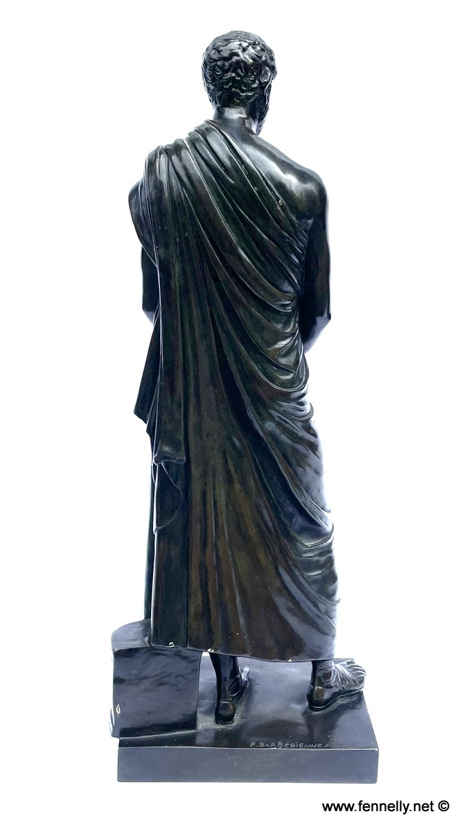 976 Sold Pair Bronze Sculptures - Demosthenes and Sophocles - Late 19th Century French - Image 4