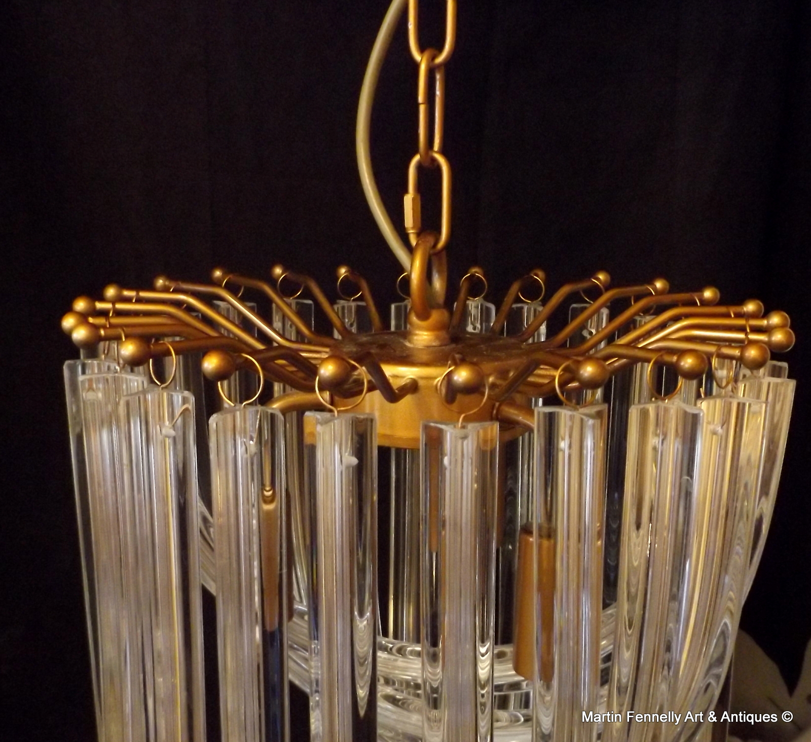 246 Sold Pair of Crystal Murano 'Curve' Chandeliers - Superb and Rare - Image 3