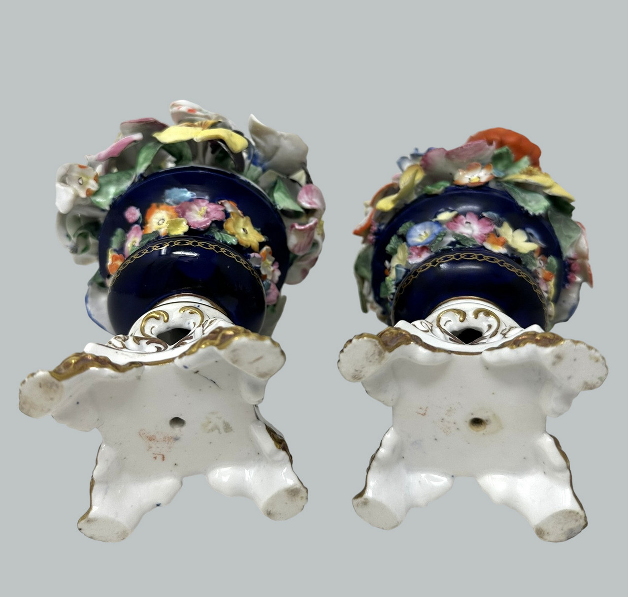 367 Sold Antique Regency English Crown Derby Porcelain China Pair Urns Vases 1815-1825 - Image 6