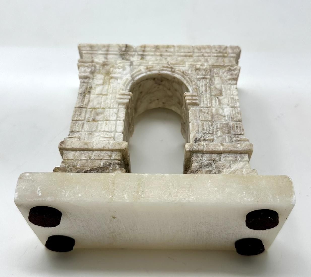 199 Sold Antique Grand Tour Italian Carved Marble Architectural Model Arch of Titus Rome - Image 7