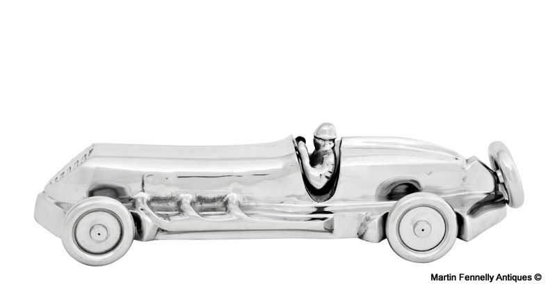 368 Art Deco Inspired 1930's Racing Car - Polished Aluminium - Image 3