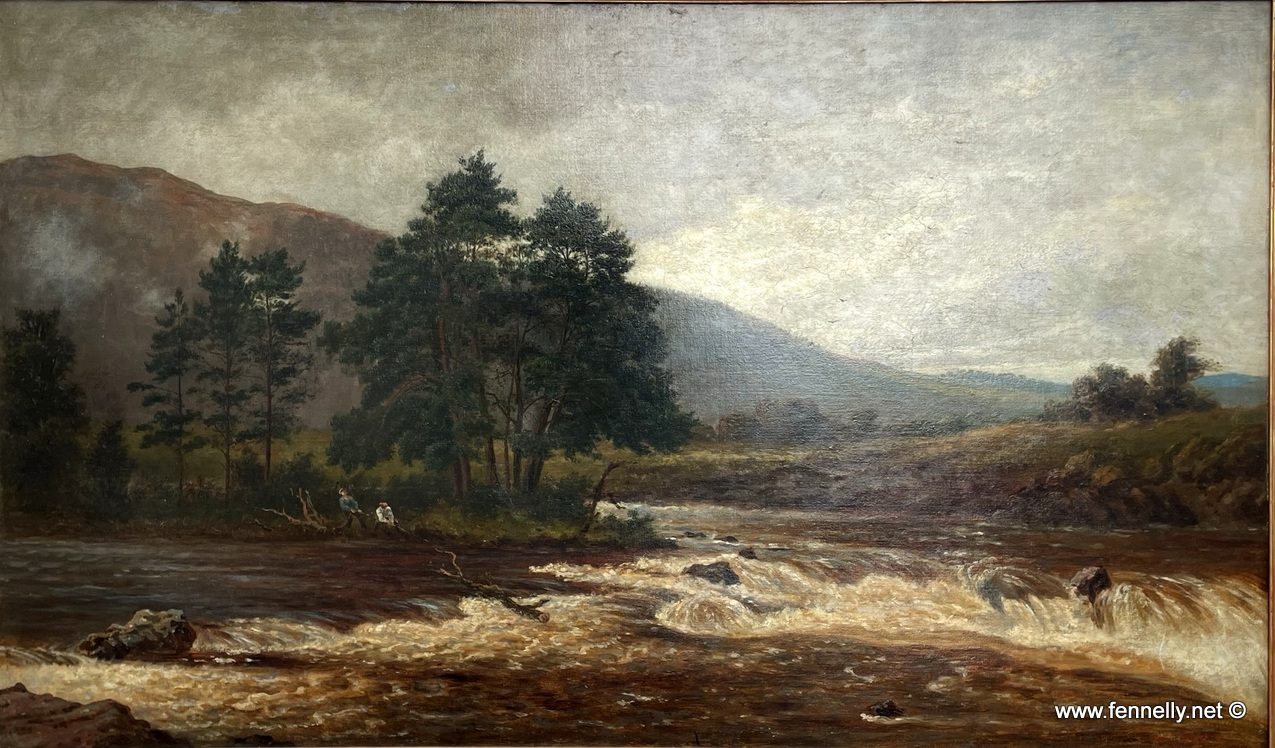 007 Sold On The Riverbank Wales - James E Grace - Oil on Canvas