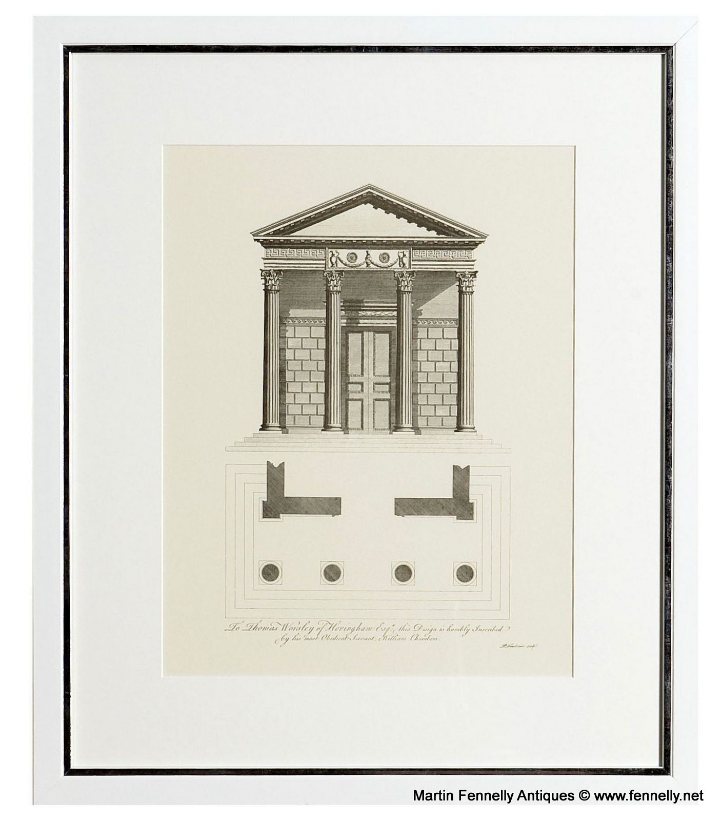 M146 Sold Set of Four Architectural Framed Prints - Image 3