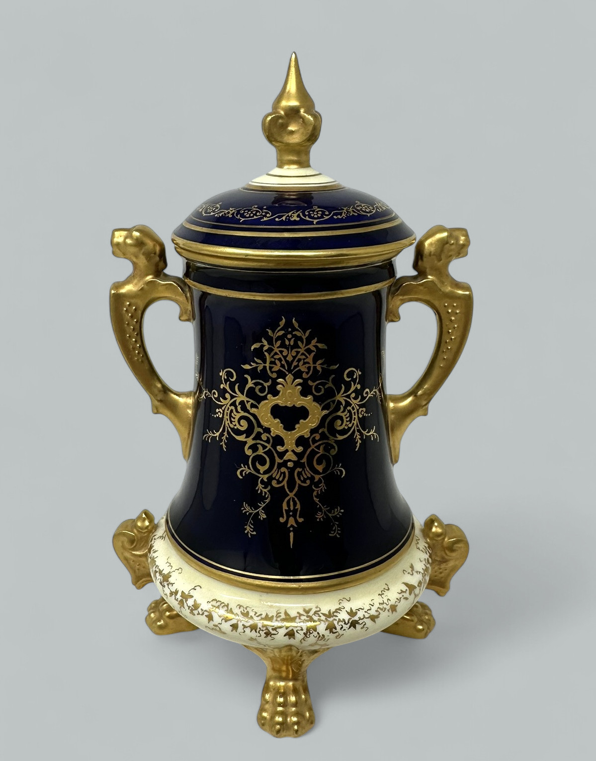 940 Antique Coalport Hand Painted Porcelain Vase Urn English Landscape Painting 1910 - Image 5