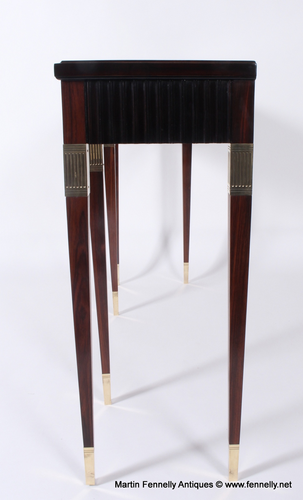 460 Sold Mid Century Italian Console Circa 1950 - Mahogany - Image 5