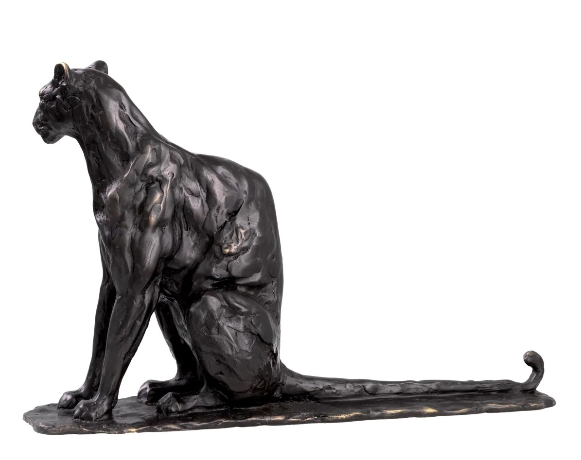 381 'Panthère assise' Seated Cat - Bronze - After Rembrandt Bugatti - Image 2