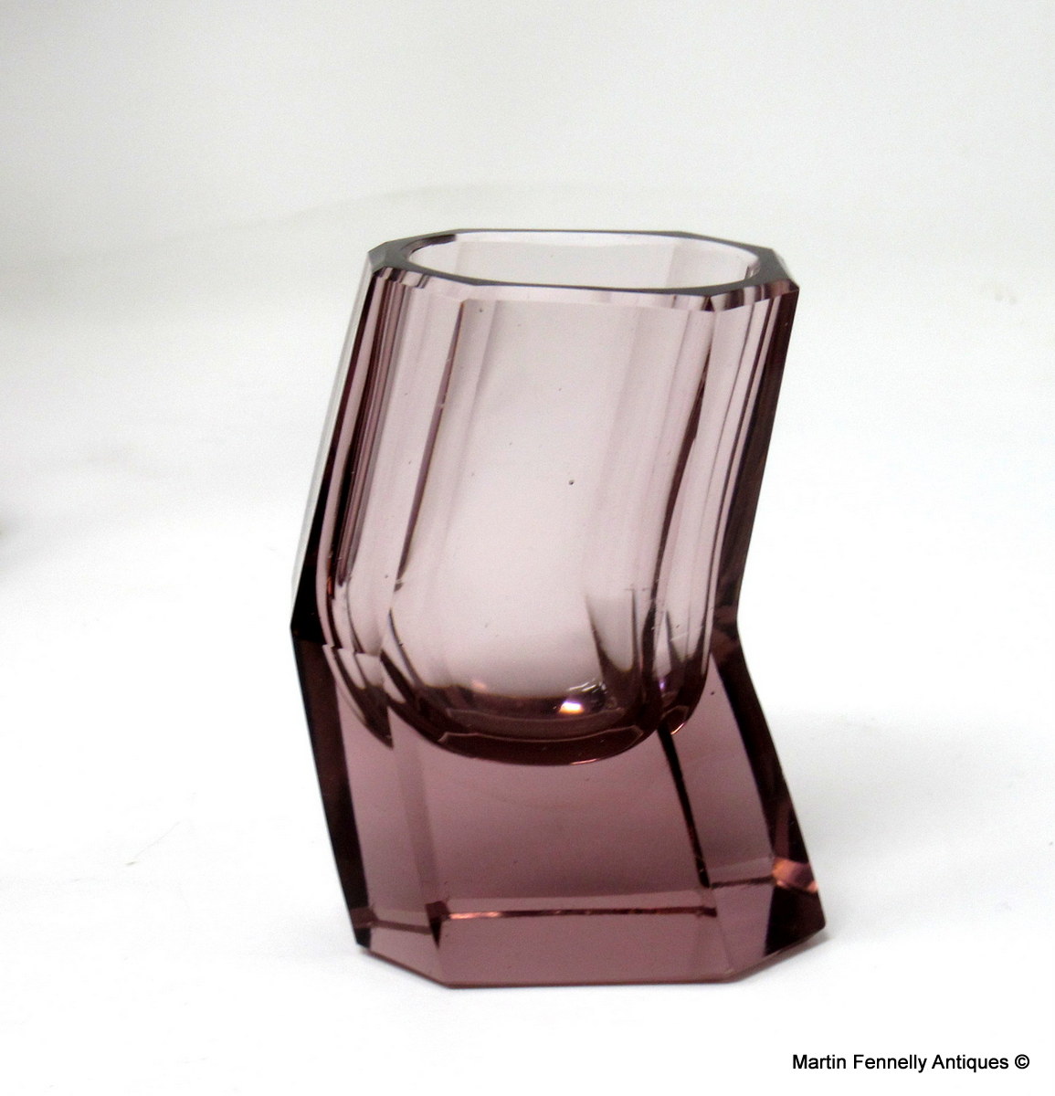 439 Rare Art Deco Decanter Set - Circa 1930 - Bohemian Amethyst - The Drunk Set - Image 7