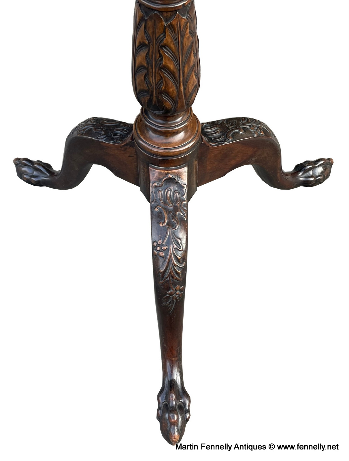 463 Edwardian Circa 1900 - Pie Crust Tilt Top Mahogany Table - Image 4