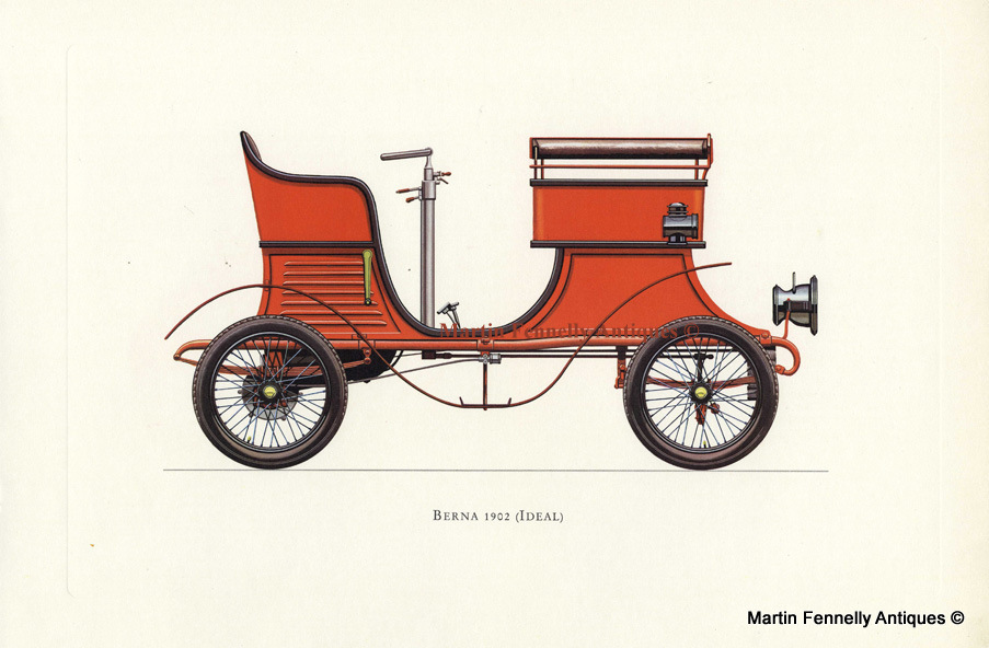 998 Set of Four Framed - Vintage Cars from Veteran and Vintage 1964 - Image 4