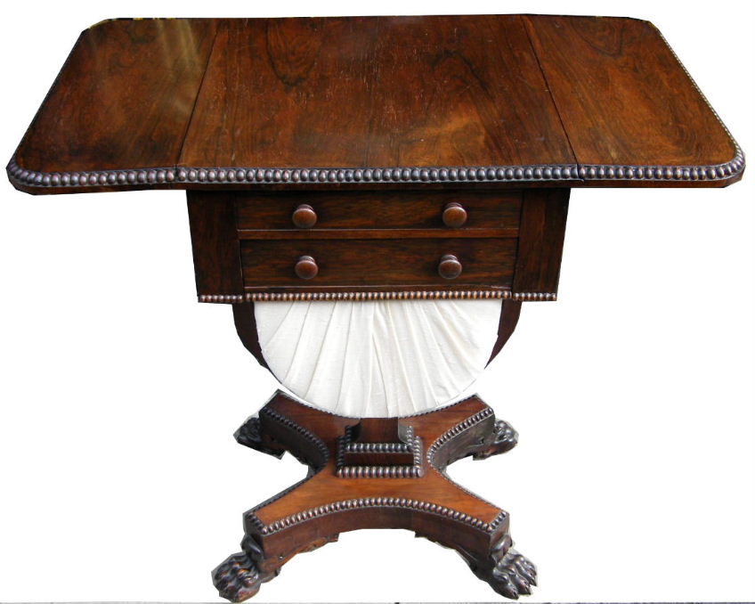 692 Sold Regency Rosewood Work Table - Circa 1815 - Image 2