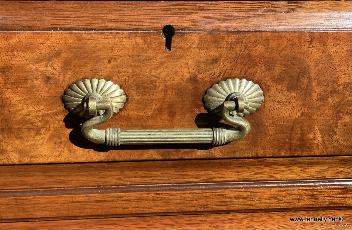 826 Pair Scottish Burl Walnut Chests - Circa 1850 - Image 4