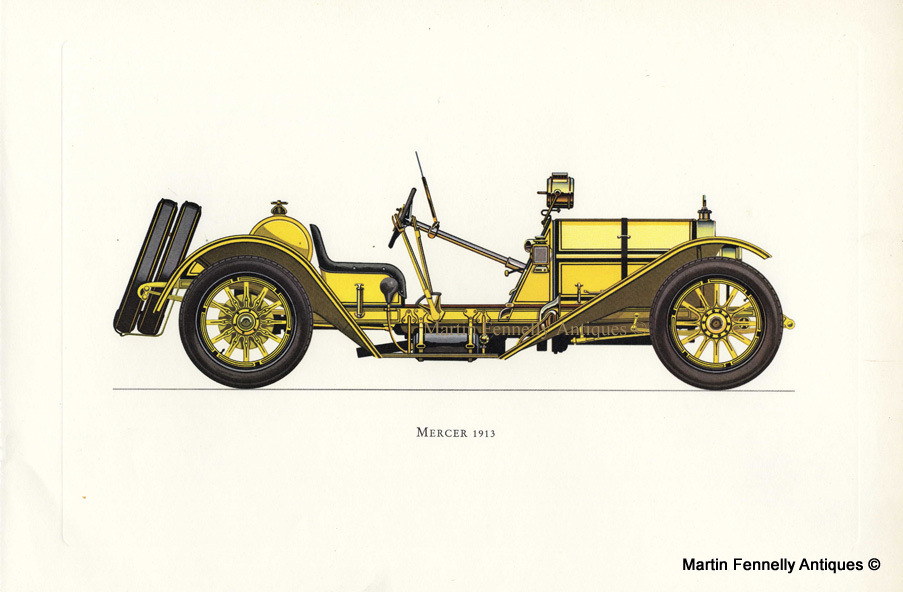 260 Set of Four Framed - Vintage American Cars from Veteran and Vintage 1964 - Image 3