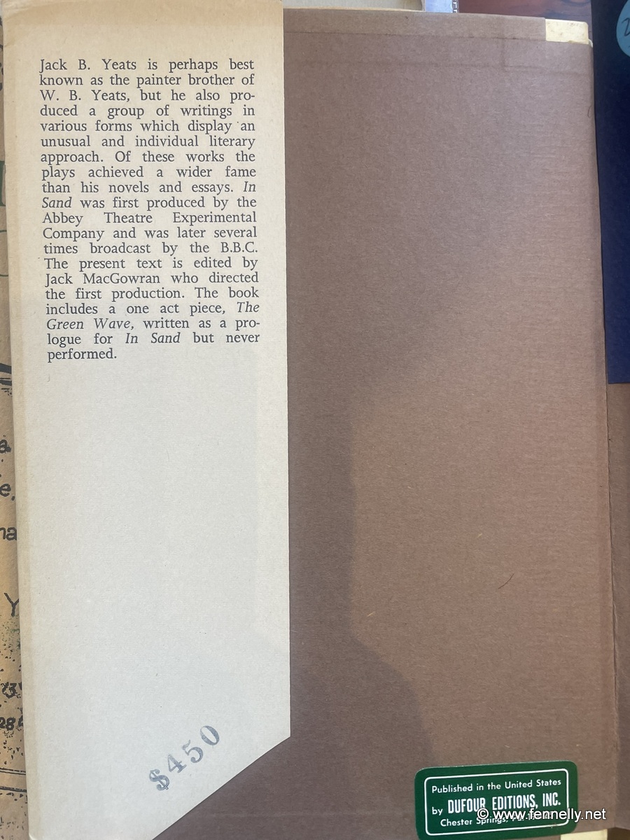 213 3 Sold Books - WB Yeats - Jack B Yeats - In Sand - Yeats Country - Yeats at his Last - Image 3