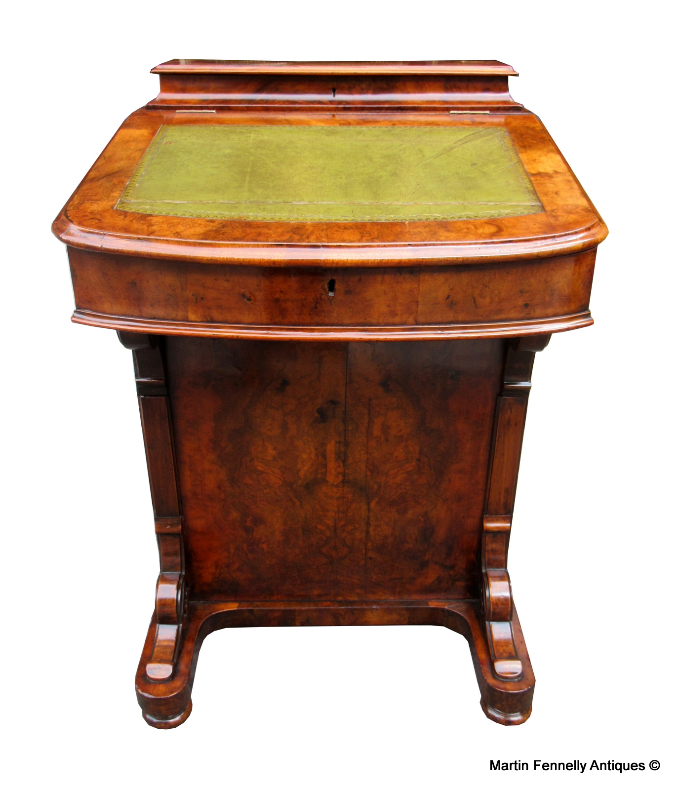 598 Sold Superb Circassian Walnut Davenport - English - Circa 1850 - Image 2