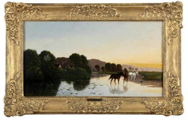 255 Edwin H Boddington (1836-1905) - At Days End - Oil on canvas