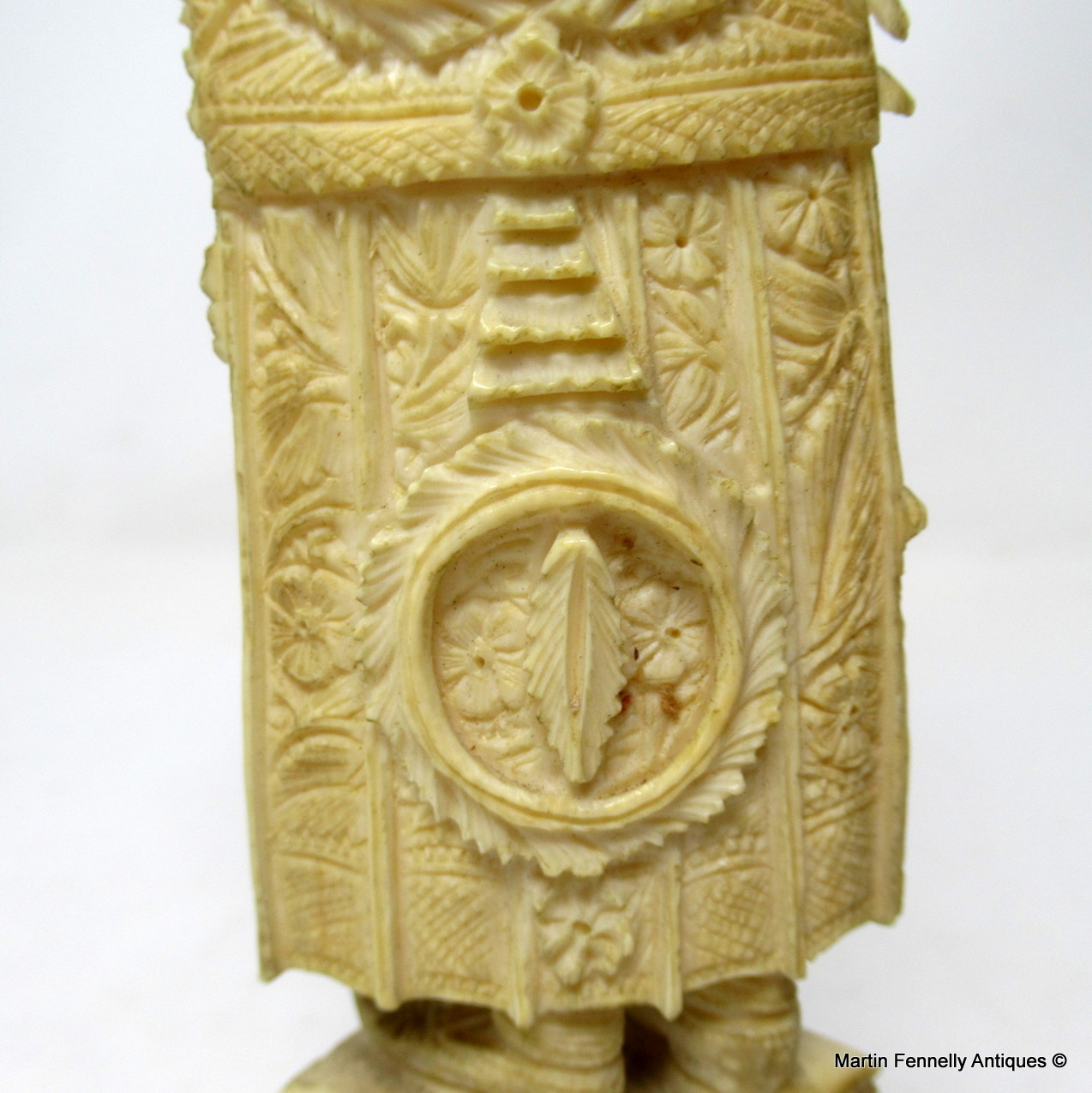 437 Antique Carved Bone Figure of Chinese Dignitary Male 19th Century - Image 6